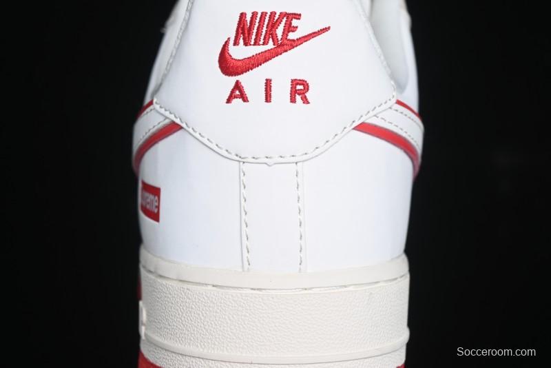 Nike Air Force 1 '07 Low Supreme Casual Sneakers in White/Red - DF0188-011