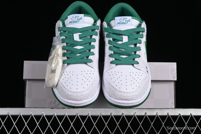 Supreme x Nike Dunk Low SB Skate Shoes with Zoom Air Cushion - XD6188-033