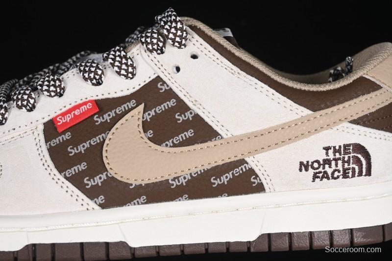 Nike SB Dunk Low The North Face x Supreme Collaboration Anniversary Edition High-End Custom Low-Top Casual Sneakers - DJ2024-056