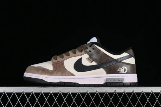 Nike Dunk Low Panda Prank Street Racing Electro Rust Distressed SB Strap Low-Top Casual Sneakers - DD1391-100