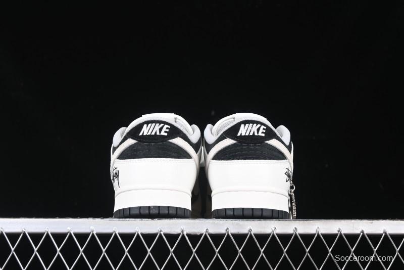 Nike SB Dunk Low Stussy Collaboration - High-End Custom Anniversary Edition Low-Top Casual Skate Shoes SF1029-402