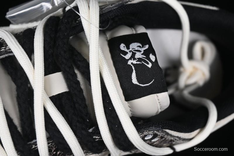 Nike SB Dunk Low Year of the Snake Series Snake Scale White Swoosh Customized Low-Top Casual Skate Shoes - YX5066-275