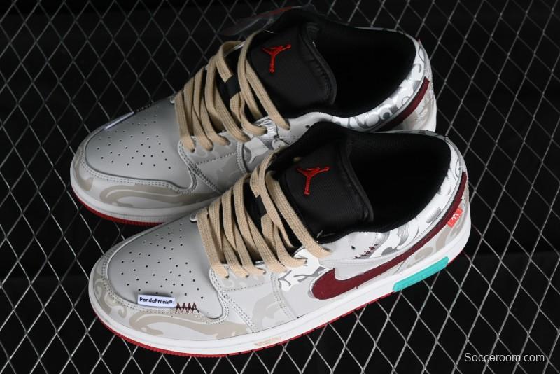 Nike Air Jordan 1 Low AJ1 CNY Year of the Dragon Limited Edition 'Mischievous Panda' Retro Basketball Shoes - 553558-066