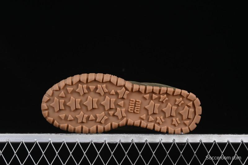 Miu Miu Suede Round Toe Lace-Up Low Top Women's Casual Shoes - 99D4