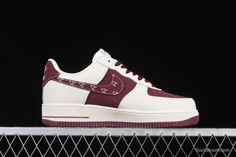 Nike Air Force 1 '07 Low The North Face Collaboration Burgundy Swoosh Casual Sneakers - KK1988-042