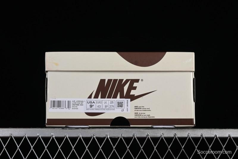 Nike Travis Scott x Air Jordan 1 Low OG AJ1 Reverse Swoosh Sneakers - DM7866-600