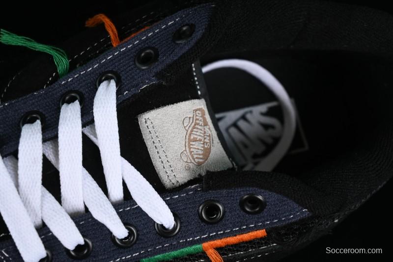 Vans Knu Skool Dragon Whisker Black Blue Slip-Resistant Cushioned Casual Low-Top Sneakers - VN0AUAK335