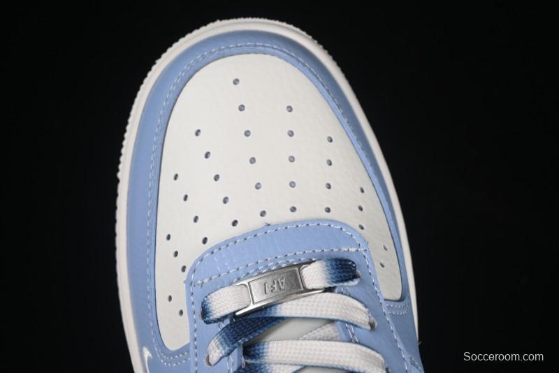 Nike Air Force 1 '07 Low Stussy Collaboration Dual-Tone Sky Blue Low-Top Casual Sneakers - XS1958-516