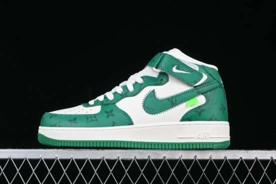 Nike Air Force 1 '07 Mid Casual Sneakers in Green - LL0222-002
