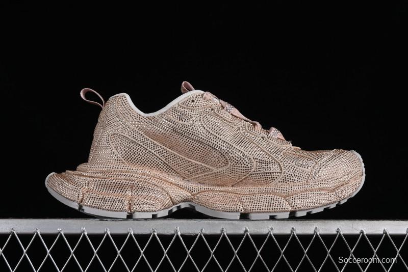 Balenciaga Phantom Sneaker Champagne Gold Full Diamond Trend Running Shoes - W3XL59645
