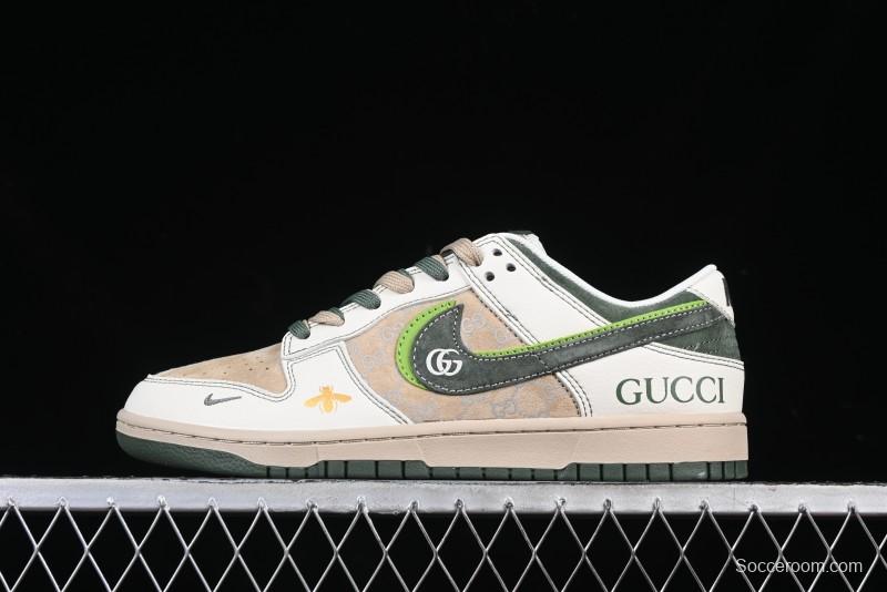 Nike SB Dunk Low Gucci Collaboration Anniversary High-End Custom Low-Top Casual Sneakers - DM6868-025
