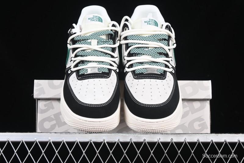 Nike Air Force 1 '07 Low The North Face Collaboration Black Green Lace-Up Low-Top Casual Sneakers - SJ1198-110