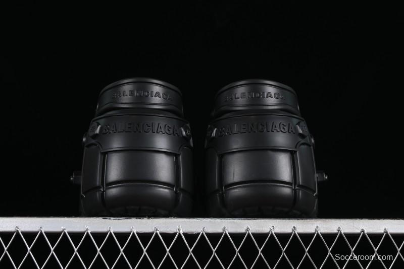 Balenciaga Hardcrocs Slide EVA Round-Toe Ultra Thick Sole Clog Sandals - W1S8N1010