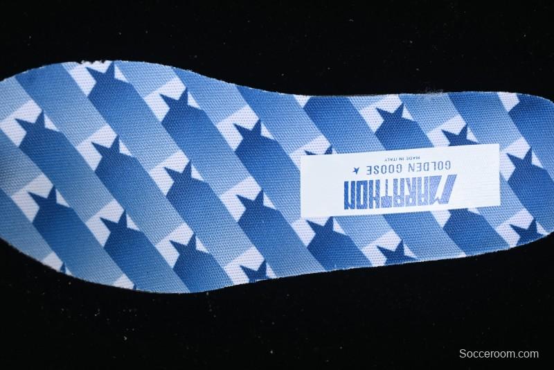 Golden Goose Marathon Silver Comfortable Low-Top Lifestyle Sneakers - X.E5