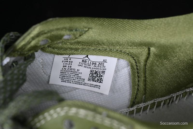 Nike Travis Scott x Fragment Design x Air Jordan 1 Low OG SP AJ1 Stussy Collaboration Bamboo Green Low-Top Casual Sneakers - BB1199-201