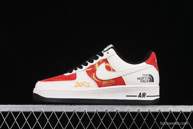 Nike Air Force 1 '07 Low The North Face Collaboration Year of the Snake Limited Edition Golden Snake Design Low-Top Casual Sneakers - DM6688-028