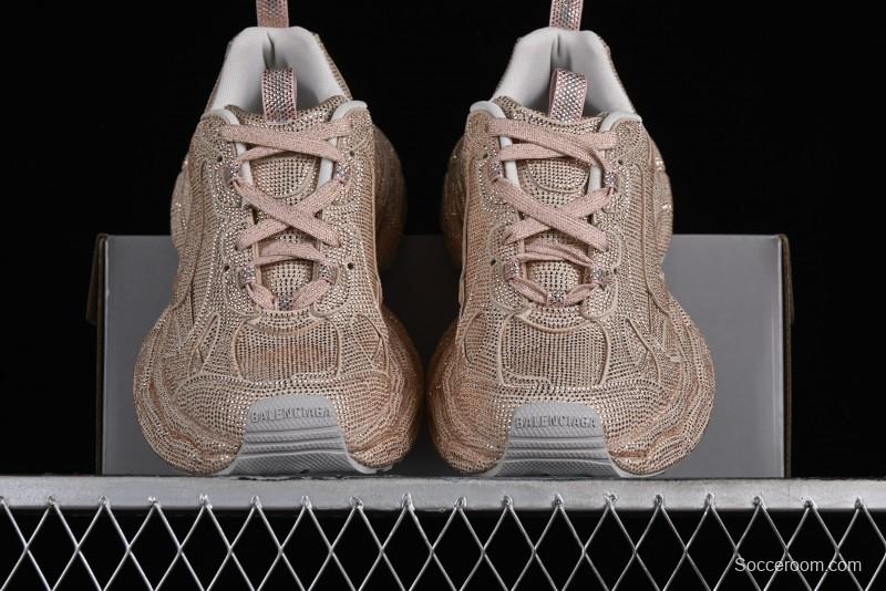 Balenciaga Phantom Sneaker Champagne Gold Full Diamond Trend Running Shoes - W3XL59645