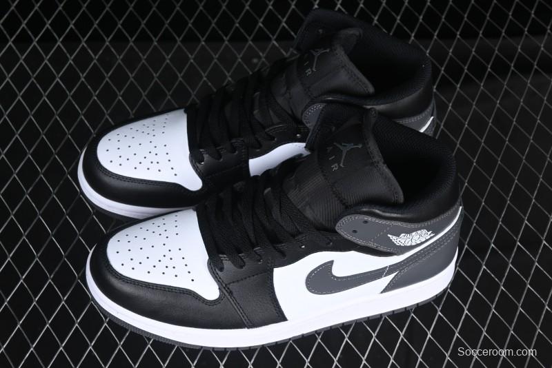 Nike Air Jordan 1 Mid AJ1 White Black Gray Culture Leisure Sneakers - DQ8426-001