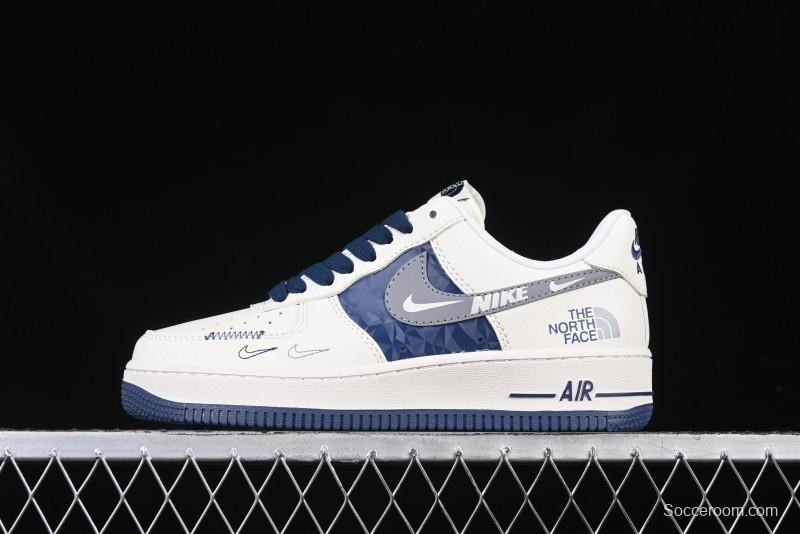 Nike Air Force 1 '07 Low The North Face Collaboration Off-White Blue Diamond Casual Sneakers - DM6688-001