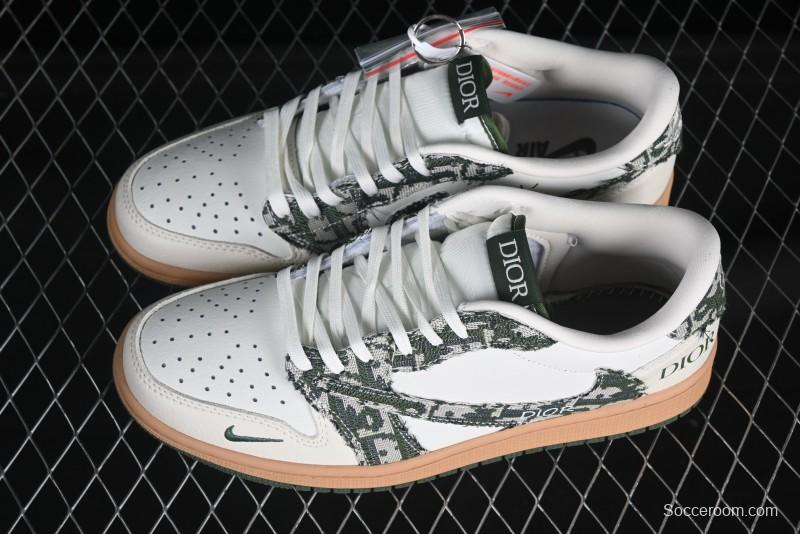Nike Travis Scott x Fragment Design x Air Jordan 1 Low OG SP Casual Sneakers - XS2024-010