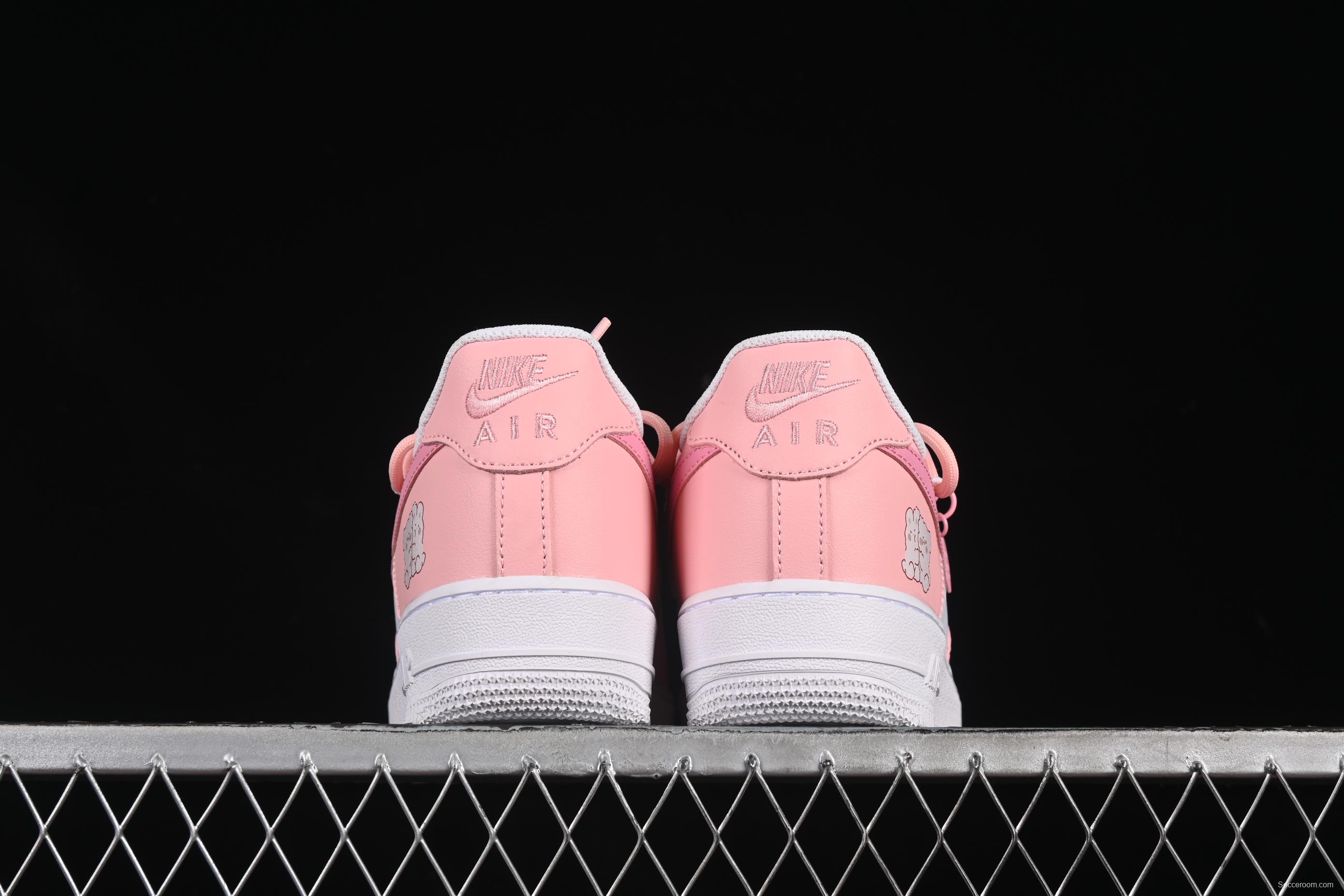 Nike Air Force 1'07 Low Pink Lover Casual Sneakers with Cartoon Patterns - YY2023-762