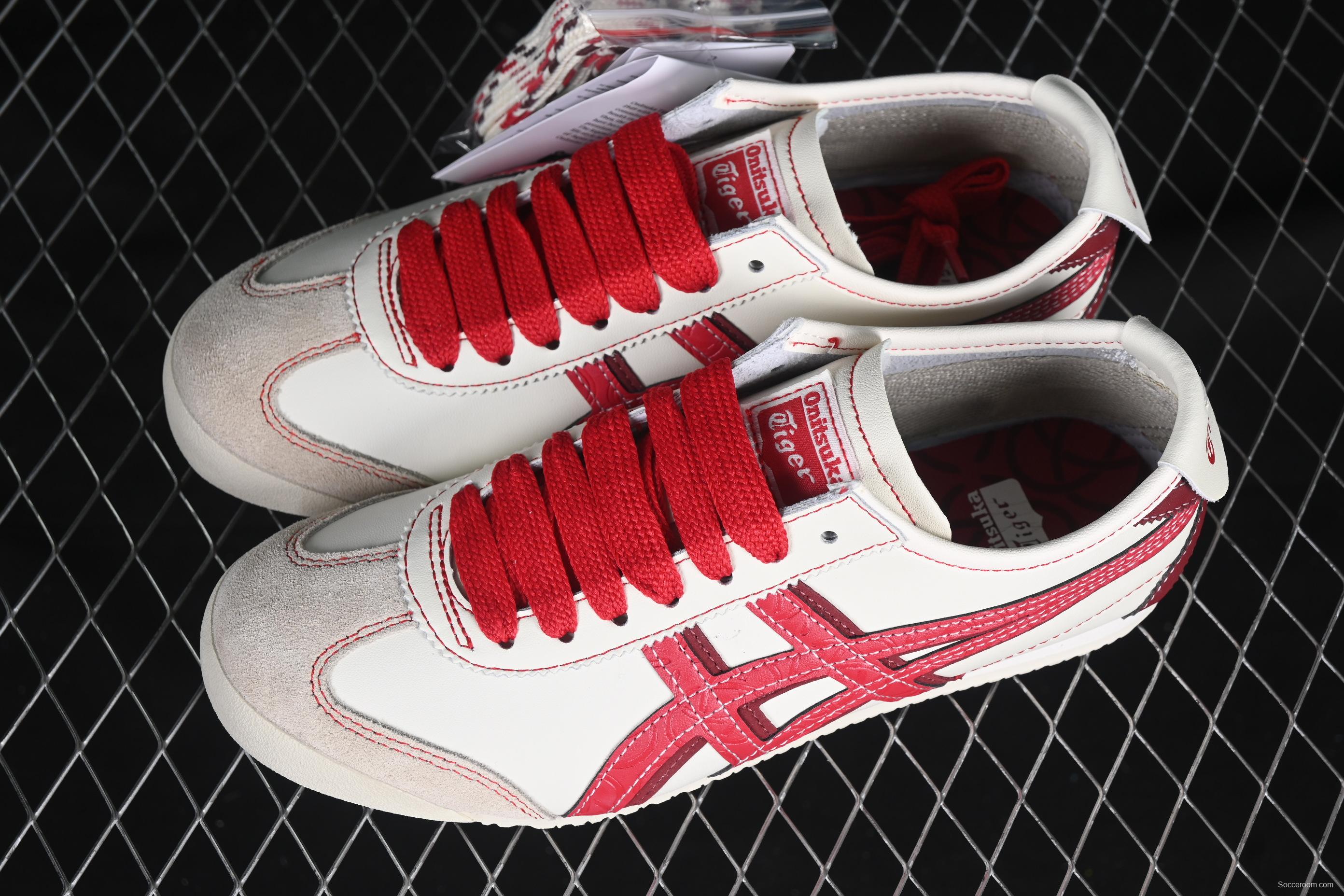 Onitsuka Tiger Mexico 66 Low-Top Leather Sneakers for Casual Running - 1183C391-100