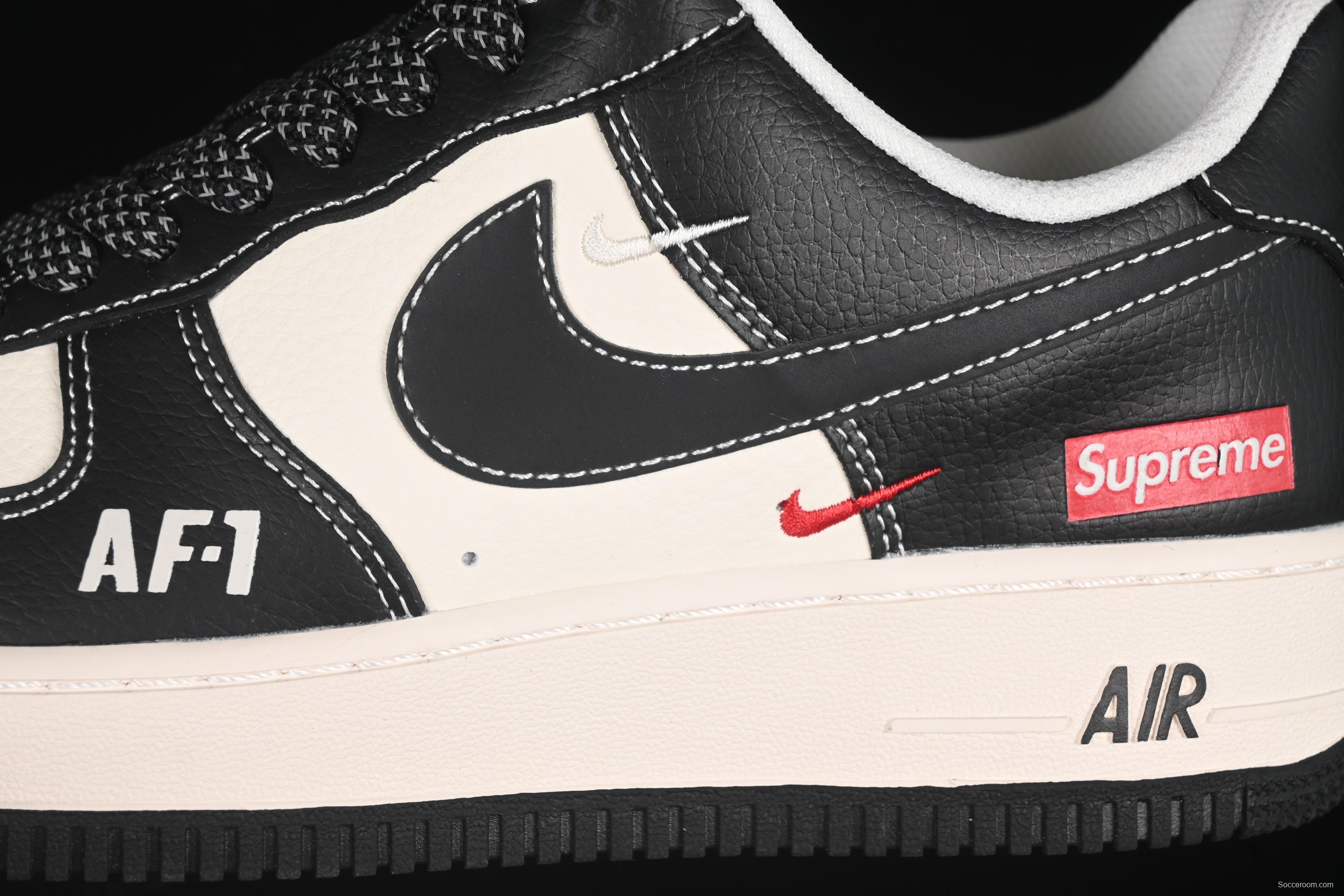 Nike Air Force 1 '07 Low Supreme Casual Sneakers in Beige Black - HH7518-053