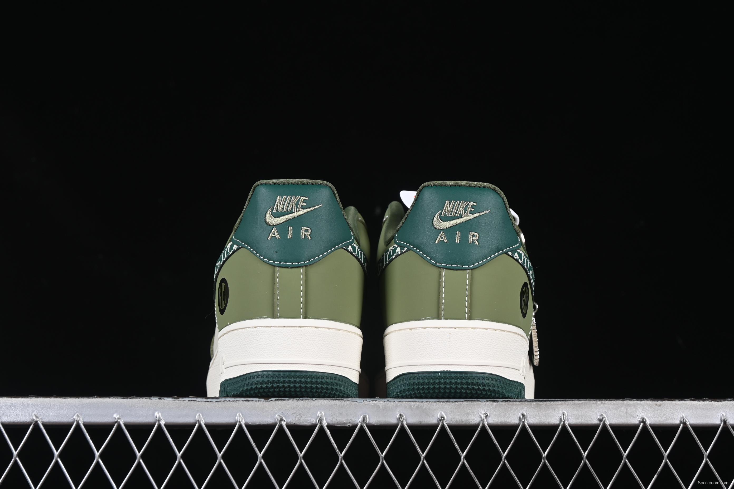 Nike Air Force 1'07 Low Gucci Collaboration Green Paisley Swoosh Casual Sneakers - KK1988-063