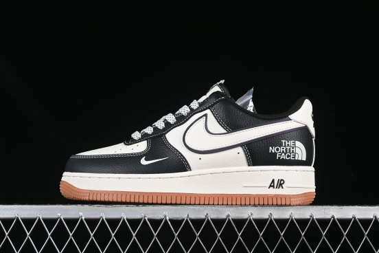 Nike Air Force 1'07 Low The North Face Collaboration Black Lychee Pattern Gum Sole Casual Sneakers - XZ6188-114