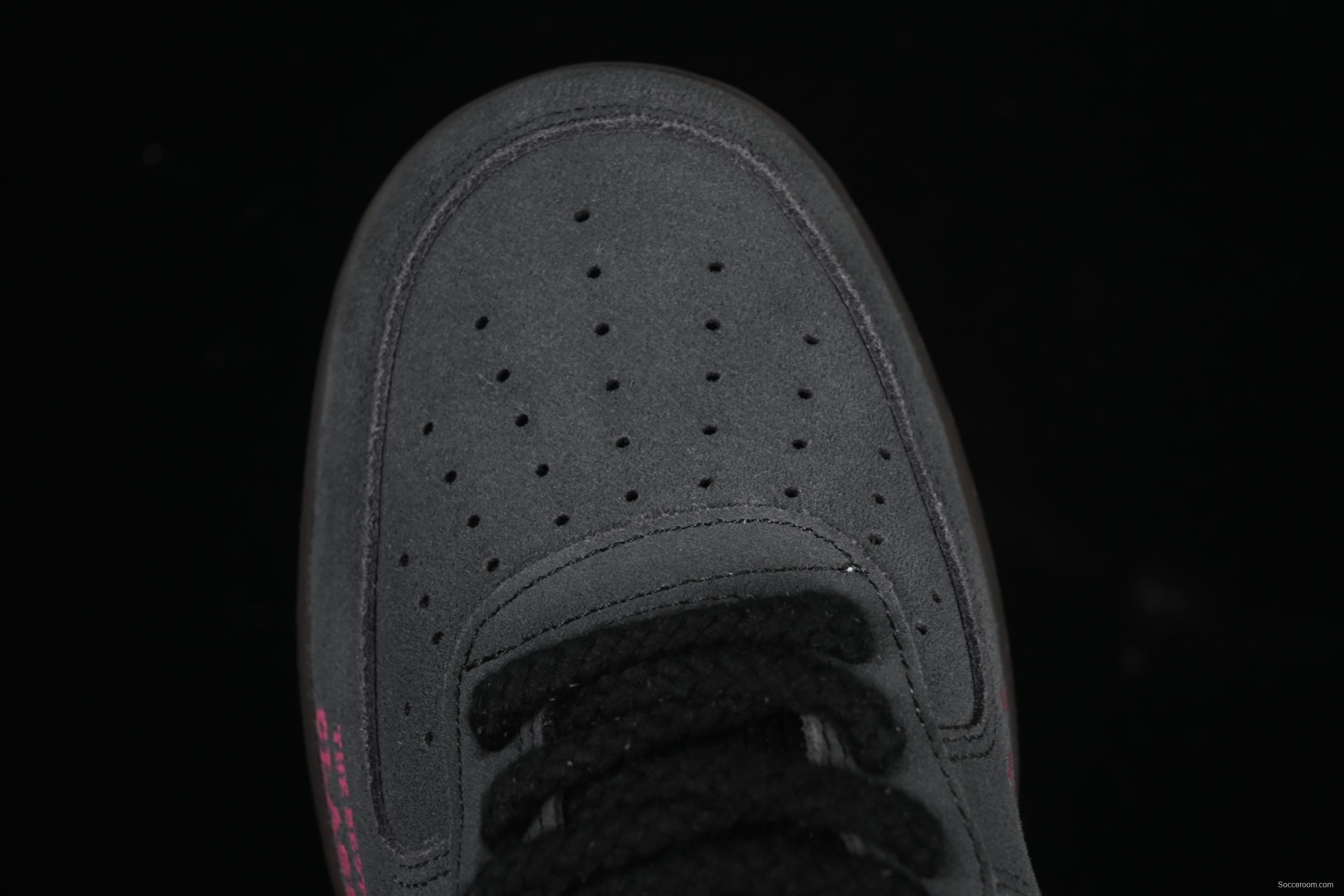 Nike Air Force 1'07 Low "Black Pink" Limited Edition Sneakers with Heart Design - DO6730-010