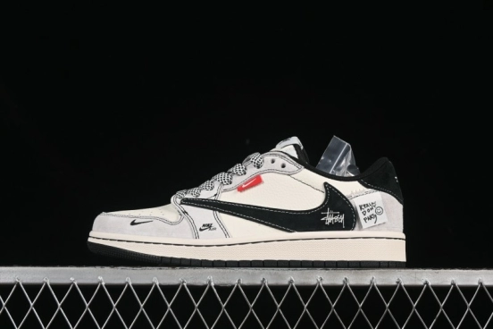 Nike Travis Scott x Fragment Design x Air Jordan 1 Low OG SP AJ1 Retro Sneakers - YX5066-301