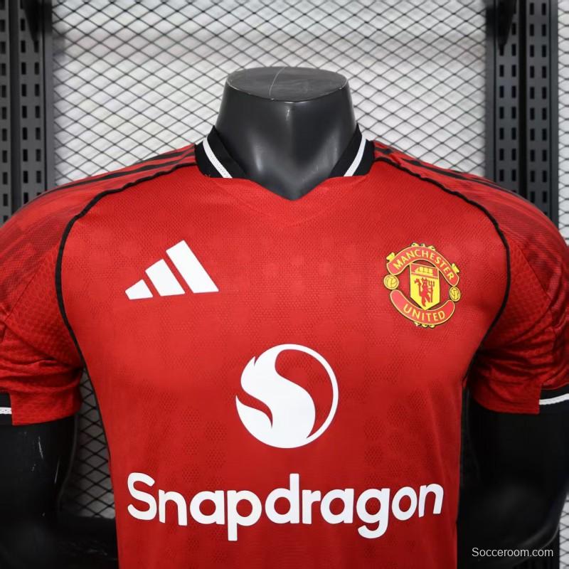 Player Version 25/26 Manchester United Home Jersey