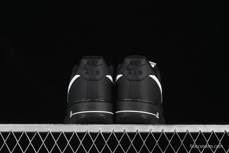 Nike Air Force 1 '07 Low Casual Sneakers in Black & White with Hemp Rope Detailing - ZH0316-073