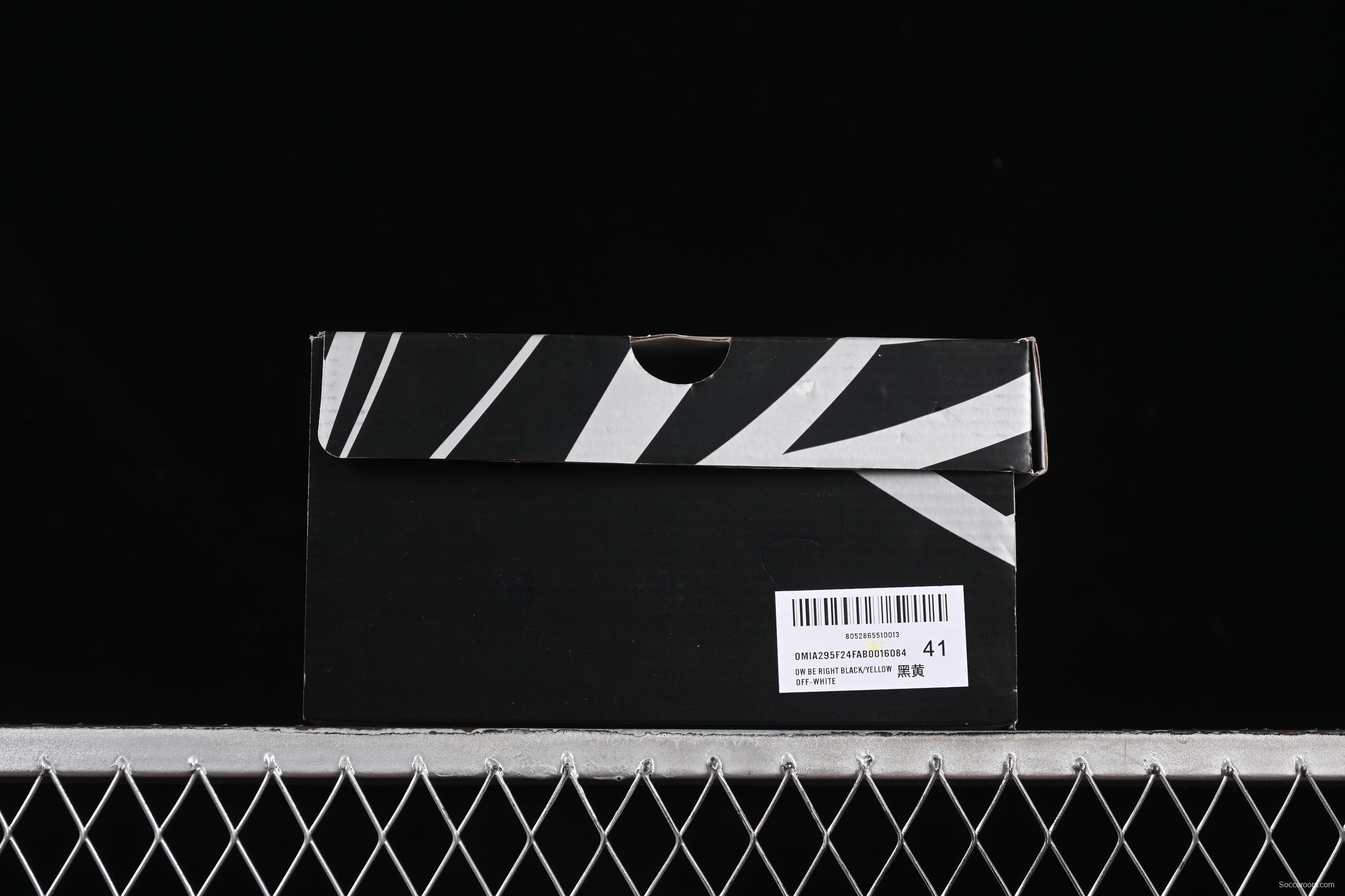 Off-White Be Right Low-Top Lifestyle Sneakers in Black & Yellow - C.D4