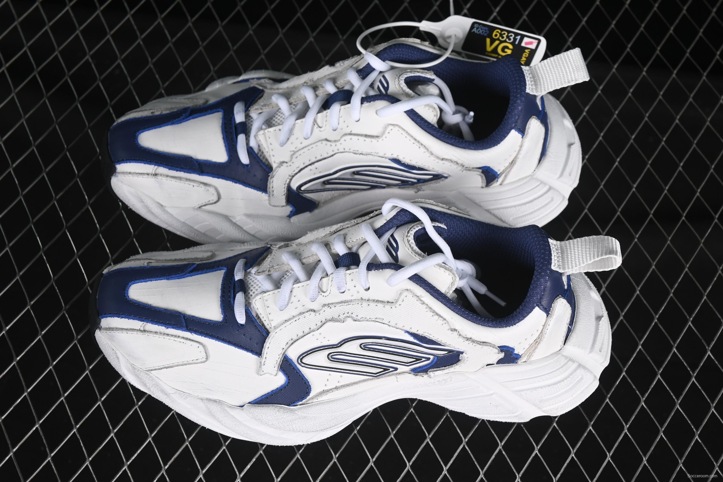 Balenciaga Monday Leather Round Toe Lace-Up Low Top Lifestyle Sneakers - WDWTS4090