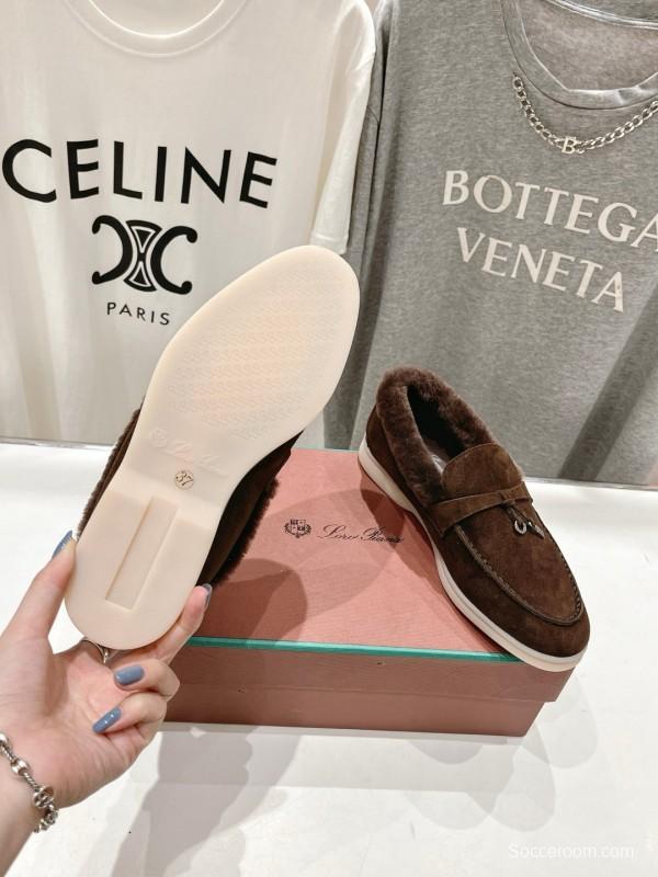 2024 Women LP Brown Suede Loafer MJ00300