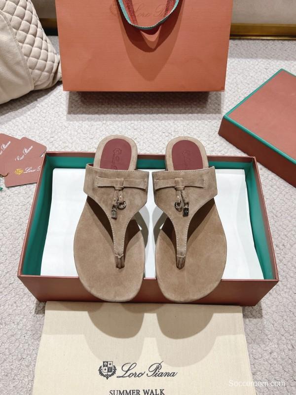 2025 Slippers Le Parmentier Brown Suede Slippers LY00250