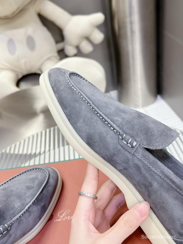 2025 Men LP Gray Suede Loafers LY00260