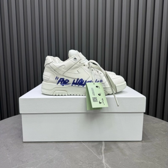 2025 Unisex Off-White White Leather Sneakers KFY00310