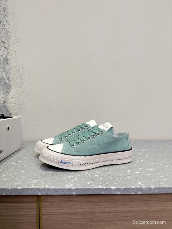 2025 Women VISVIM Green Canvas Sneakers