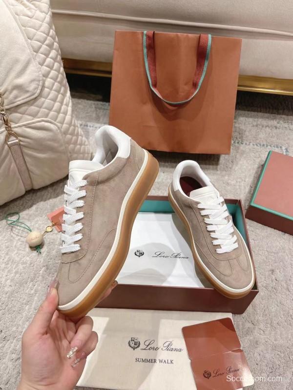 2025 Unisex Le Parmentier Beige White Leather Sneakers Top Version LY00320(F)/LY00330(M)