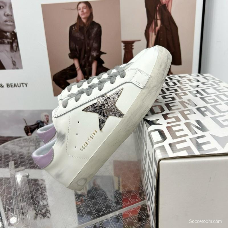 2025 Women GGDB White Grey Leather Sneakers