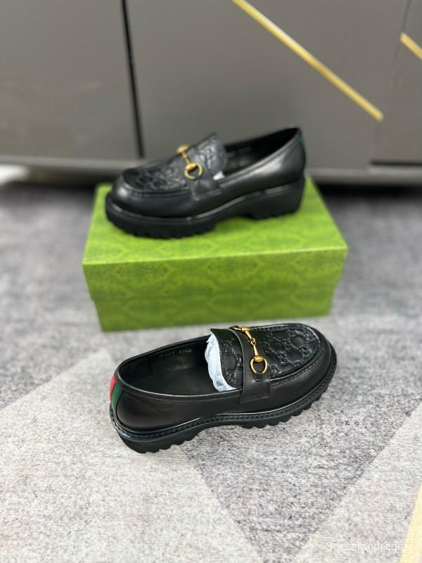 2024 Men Gucci Black Leather Formal Shoes MJ00300