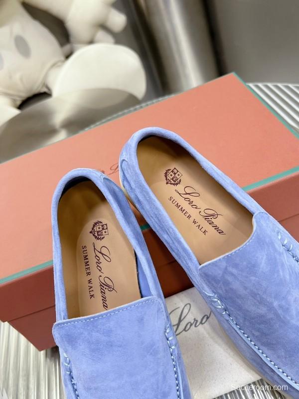 2025 Men LP Blue Suede Loafers LY00260