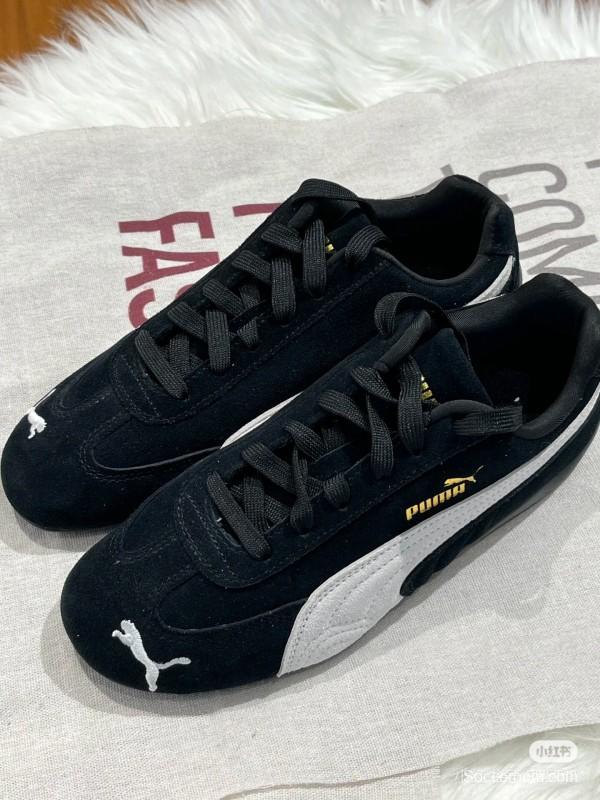 2025 Men Puma Black White Suede Sneakers KFY00260