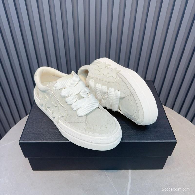 2024 Unisex Amiri White Leather Sneakers MJ00300