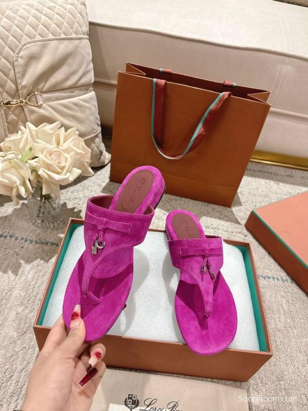 2025 Slippers Le Parmentier Pink Suede Slippers