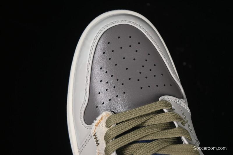 Nike Air Jordan 1 Low Retro Basketball Shoes Panda Mischief Pioneer Knight Brown Grey - 553558-414