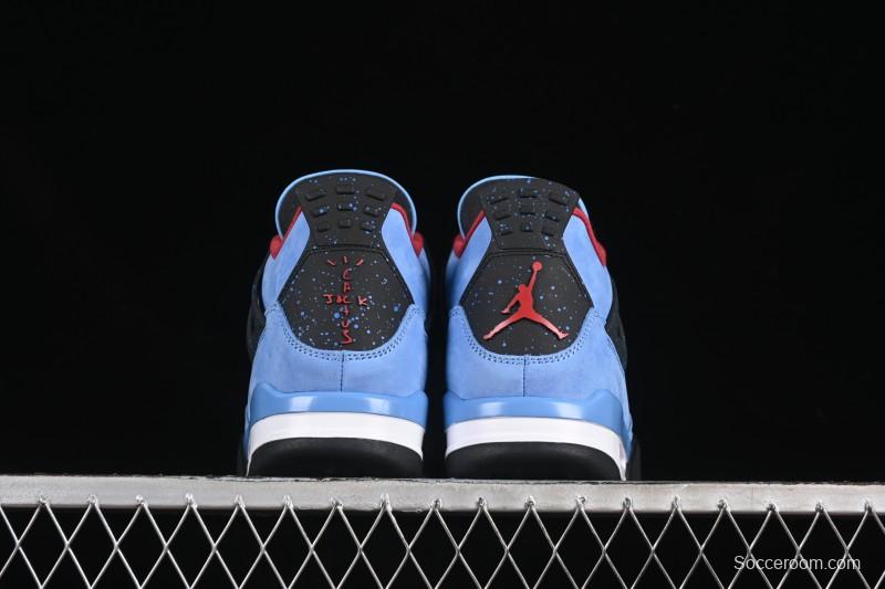 Nike Travis Scott Cactus Jack x Air Jordan 4 Retro AJ4 Collaboration Suede Blue - 308497-406