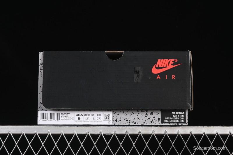 Nike Air Jordan 5 Retro Fire Red Black Tongue Basketball Shoes - HQ7978-101